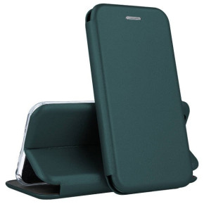 Луксозен кожен калъф тефтер ултра тънък Wallet FLEXI и стойка за Apple iPhone 13 Pro маслено зелен 